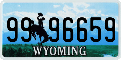 WY license plate 9996659