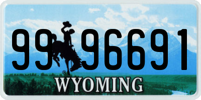 WY license plate 9996691