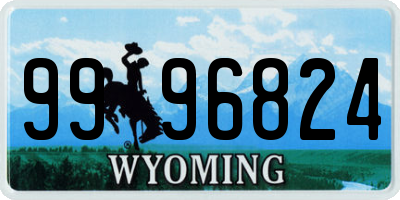 WY license plate 9996824