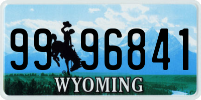 WY license plate 9996841
