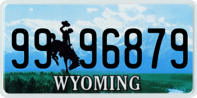WY license plate 9996879