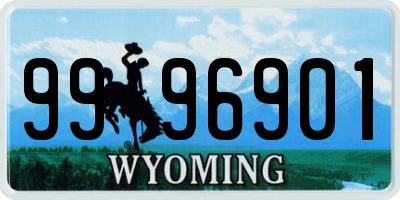 WY license plate 9996901