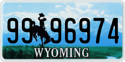 WY license plate 9996974