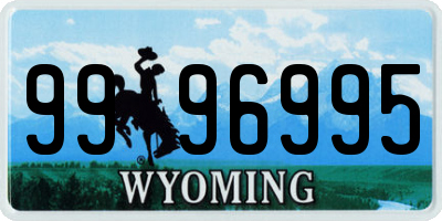 WY license plate 9996995