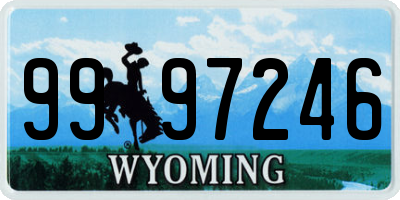 WY license plate 9997246