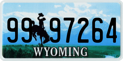 WY license plate 9997264