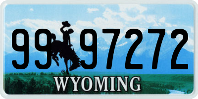 WY license plate 9997272