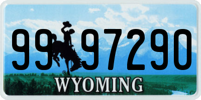WY license plate 9997290