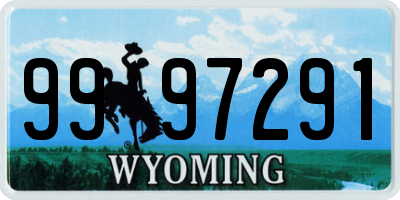 WY license plate 9997291