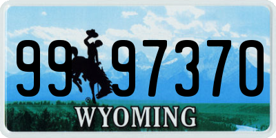 WY license plate 9997370