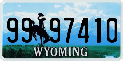 WY license plate 9997410