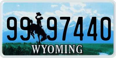 WY license plate 9997440