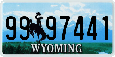 WY license plate 9997441