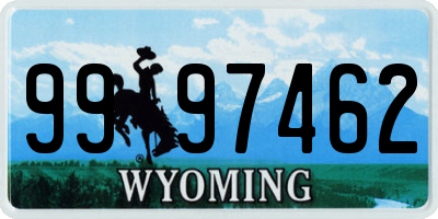 WY license plate 9997462