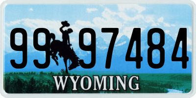 WY license plate 9997484