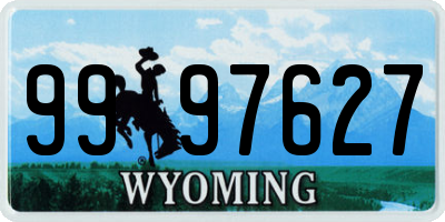 WY license plate 9997627