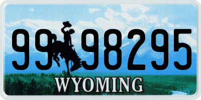 WY license plate 9998295