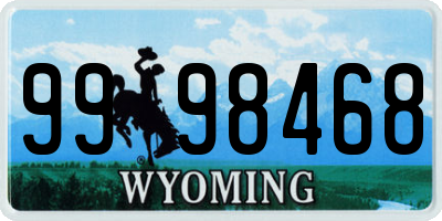 WY license plate 9998468