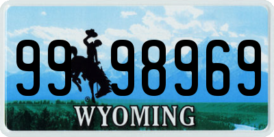 WY license plate 9998969
