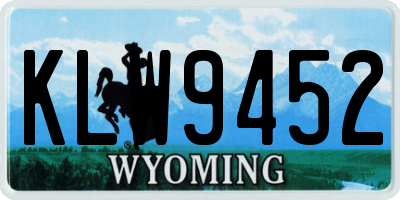 WY license plate KLW9452