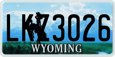 WY license plate LKZ3026