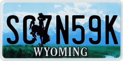 WY license plate SC7N59K