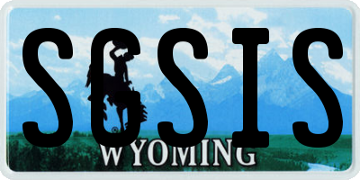 WY license plate SGSIS