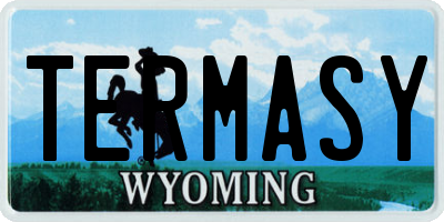 WY license plate TERMASY