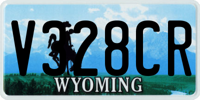 WY license plate V328CR