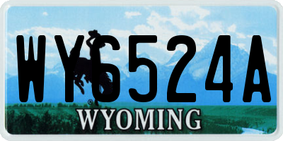 WY license plate WY6524A