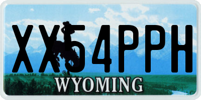 WY license plate XX54PPH