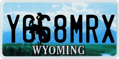 WY license plate Y668MRX