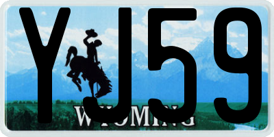 WY license plate YJ59