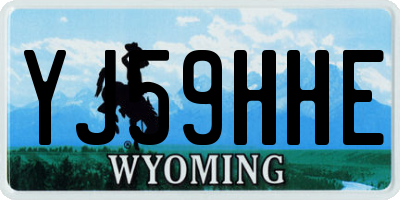 WY license plate YJ59HHE