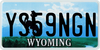 WY license plate YS59NGN