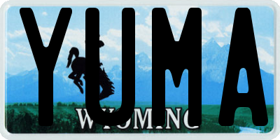 WY license plate YUMA